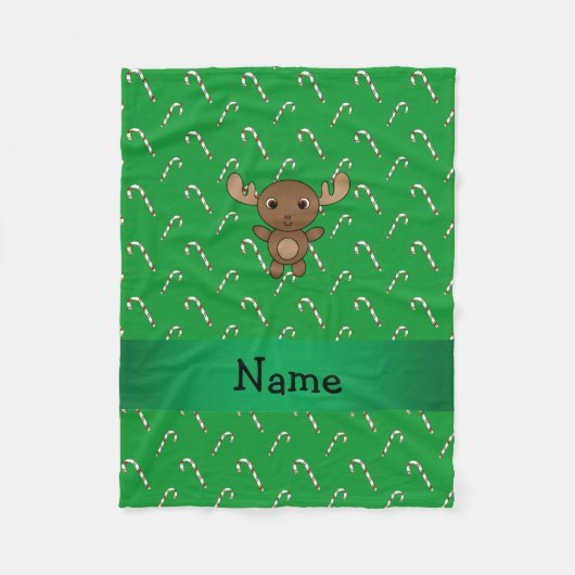 Aangepaste naam groene snoepsnoeren fleece deken (Voorkant)