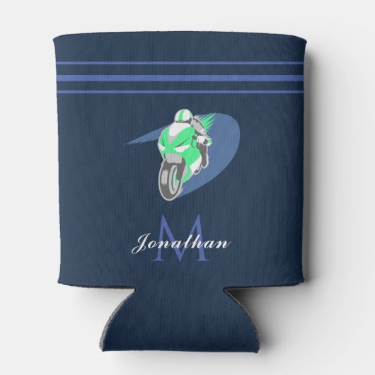 Aangepaste naam groene sportmotor Extreme Speed Blikjeskoeler (Achterkant)