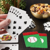 Aangepaste naam groene strepen honkbal speelkaarten (Insitu)
