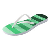 Aangepaste naam groene strepenpatroon teenslippers (Schuin)