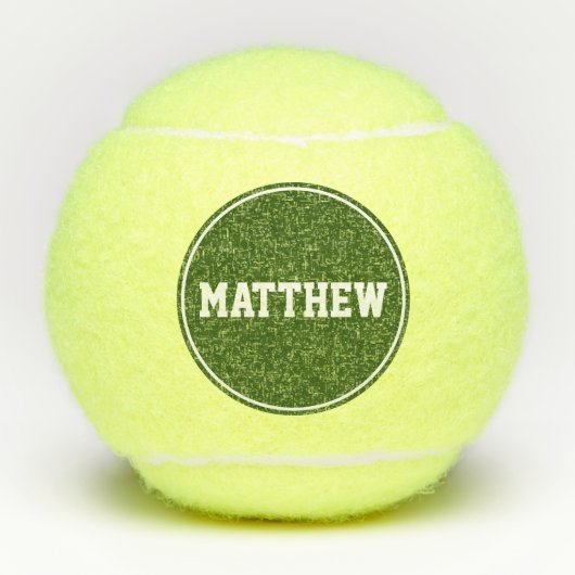 Aangepaste naam groene supersport tennisballen (Voorkant)