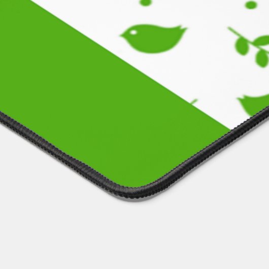 Aangepaste naam groene vogels bureaumat (Hoek)