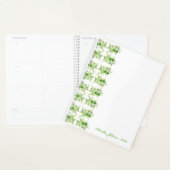 Aangepaste naam groene waterverf bloem planner (Display)