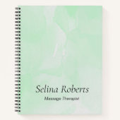 Aangepaste naam groene waterverf notitieboek (Voorkant)