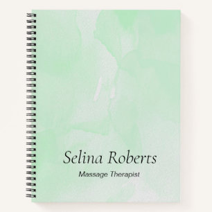 Aangepaste naam groene waterverf notitieboek