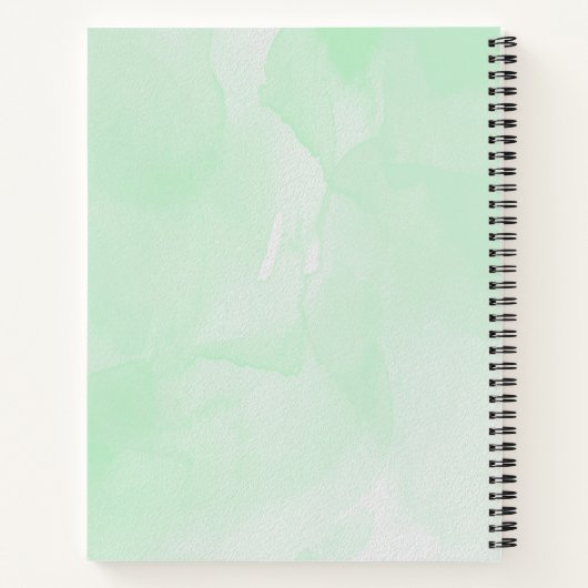 Aangepaste naam groene waterverf notitieboek (Achterkant)