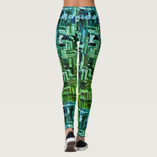 Aangepaste naam Groene Workout Leggings