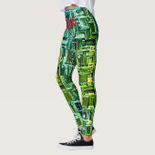 Aangepaste naam Groene Workout Leggings (Links)