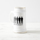 Aangepaste naam groomsman bachelor bier stein mok (Voorkant links)