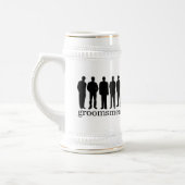 Aangepaste naam groomsman bachelor bier stein mok (Links)
