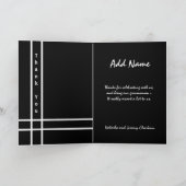 Aangepaste naam Groomsman bruiloft Dank u G431 Bedankkaart (Binnen)