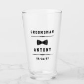  aangepaste naam Groomsman Glass Glas (Voorkant)