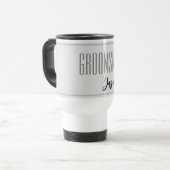 Aangepaste naam Groomsman Travel Mug Reisbeker (Voorkant links)