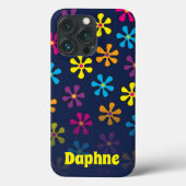 Aangepaste naam Groovy Hippie Flower Case-Mate iPhone Case (Achterkant)