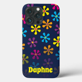 Aangepaste naam Groovy Hippie Flower Case-Mate iPhone Case