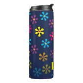 Aangepaste naam Groovy Hippie Flower Thermosbeker (Gedraaid links)