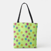 Aangepaste naam Groovy Hippie Flower Tote Bag (Achterkant)
