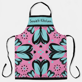 Aangepaste naam Grote Afdrukvriendelijke sierbloem Schort