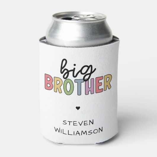 Aangepaste naam grote broer Schattig gepersonalise Blikjeskoeler (Blikje Voorkant)