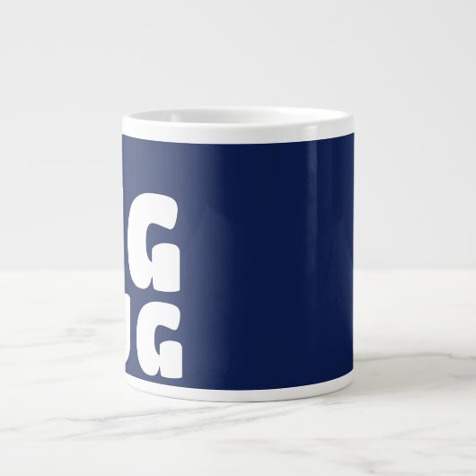 Aangepaste naam Grote Mok Navy Blue C41 Fun Novelt (Voorkant)