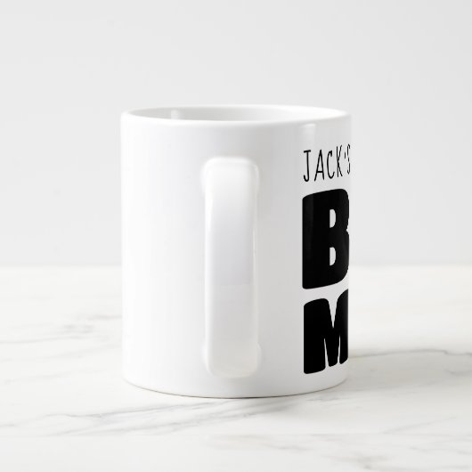 Aangepaste naam Grote Mok Wit Zwart C00 Leuke nieu (Achterkant)