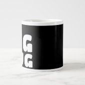 Aangepaste naam grote mok zwart wit C00 leuk nieuw (Voorkant)