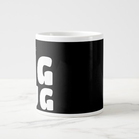 Aangepaste naam Grote Mok Zwart Wit C00 Leuke nieu (Voorkant)