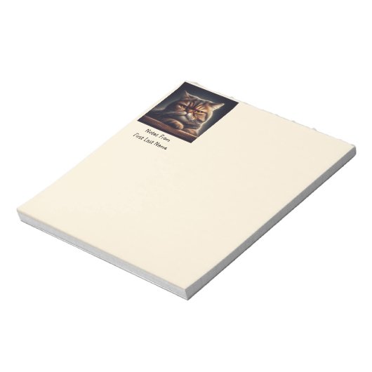 Aangepaste naam Grumpy Grouchy Kat Kitten Dier Notitieblok (Linkerzijde)