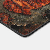 Aangepaste naam Grungy Autumnal Industrial Leaves Bureaumat (Hoek)