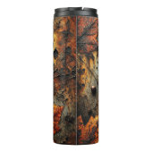 Aangepaste naam Grungy Autumnal Industrial Leaves Thermosbeker (Achterkant)