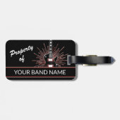 Aangepaste naam Guitar Band Merch Rock Roll Music  Bagagelabel (Achterkant horizontaal)