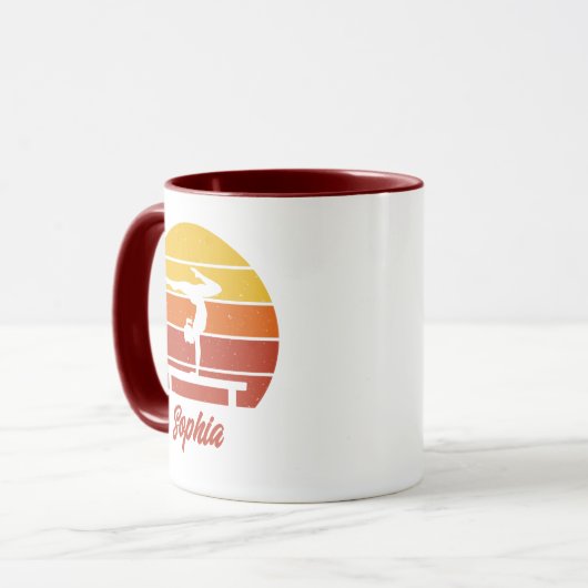 Aangepaste naam Gymnastiek / Gymnast Mok (Voorkant links)