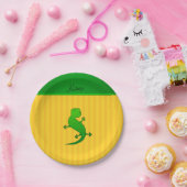 Aangepaste naam hagedigele strepen papieren bordje (Feest)