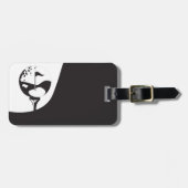 Aangepaste naam Hallo zwart-wit Golf Bagagelabel (Voorkant horizontaal)