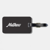 Aangepaste naam Hallo zwart-wit Golf Bagagelabel (Achterkant horizontaal)