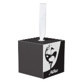 Aangepaste naam Hallo zwart-wit Golf Decoratie (Voorkant hoekig)