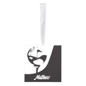 Aangepaste naam Hallo zwart-wit Golf Decoratie (Rechts)