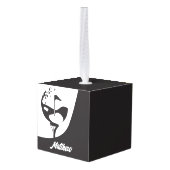 Aangepaste naam Hallo zwart-wit Golf Decoratie (Achter hoekig)