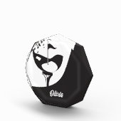 Aangepaste naam Hallo zwart-wit Golf Fotoblokken (Rechts)