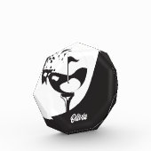 Aangepaste naam Hallo zwart-wit Golf Fotoblokken (Links)