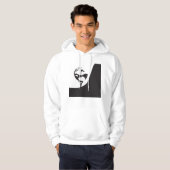 Aangepaste naam Hallo zwart-wit Golf Hoodie (Voorkant volledig)