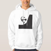 Aangepaste naam Hallo zwart-wit Golf Hoodie (Voorkant)