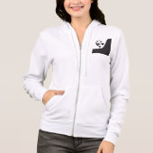 Aangepaste naam Hallo zwart-wit Golf Hoodie (Voorkant)