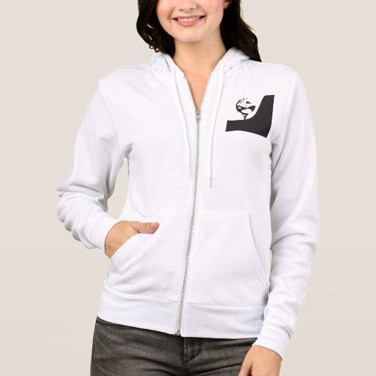 Aangepaste naam Hallo zwart-wit Golf Hoodie (Voorkant)