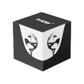 Aangepaste naam Hallo zwart-wit Golf Kubus (Achter hoekig)