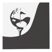 Aangepaste naam Hallo zwart-wit Golf Kubus (Voorkant)