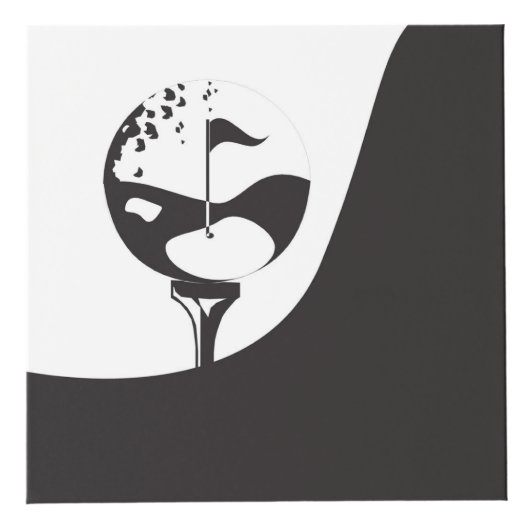 Aangepaste naam Hallo zwart-wit Golf Kubus (Voorkant)