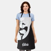 Aangepaste naam Hallo zwart-wit Golf Schort (Gedragen)