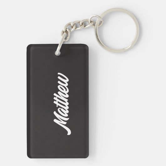 Aangepaste naam Hallo zwart-wit Golf Sleutelhanger (achterkant)