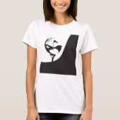 Aangepaste naam Hallo zwart-wit Golf T-shirt (Voorkant)